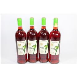 FOUR BOTTLES OF ECO-FROGS 2013 ROSE WINE 11.5%