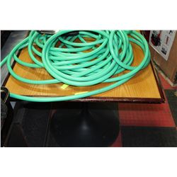 WOOD RESTAURANT TABLE SOLD WITH HEAVY DUTY HOSE