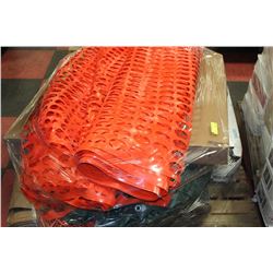 PALLET WITH TAR PAPER, SNOW FENCES