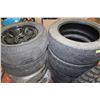 Image 1 : PALLET OF 8 TIRES, 4 WITH RIMS