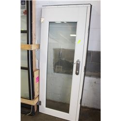 WOOD AND GLASS DOOR WITH FRAME