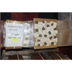 CREAM & BROWN MOSAIC TILE X97