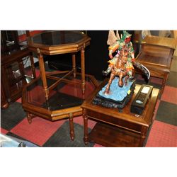 SOLID WOOD 3-PIECE COFFEE TABLE SET