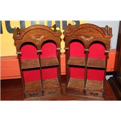 PAIR OF ESTATE WOOD DISPLAY CASES