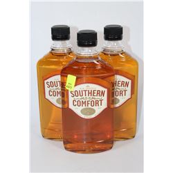 THREE 375ML BOTTLES OF SOUTHERN COMFORT LIQUOR