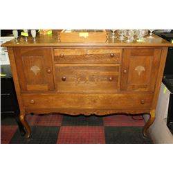 ANTIQUE OAK SIDEBOARD