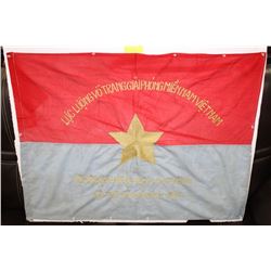 RARE 1966 VIETNAM WAR, VIETCONG BATTLE FLAG