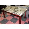 Image 1 : FAUX MARBLE KITCHEN TABLE
