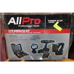 ALL PRO PROFESSIONAL 4-PIECE CORDLESS SET