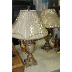 PAIR OF DESIGNER LAMPS ANTIQUE BROWN FINISH