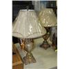 Image 1 : PAIR OF DESIGNER LAMPS ANTIQUE BROWN FINISH