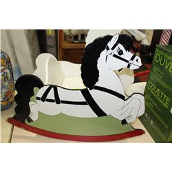 ESTATE WOODEN ROCKING HORSE CHAIR