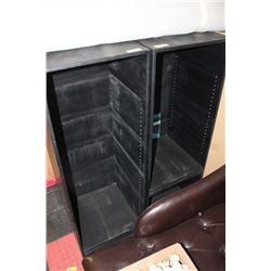 PAIR OF WOOD ENTERTAINMENT SHELVES