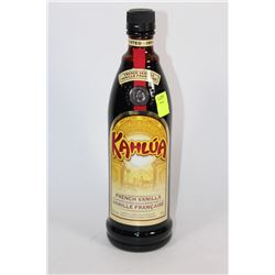 750ML BOTTLE OF KAHLUA FRENCH VANILLA FLAVOURED