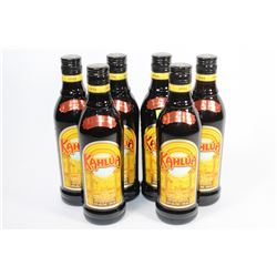 SIX 375ML BOTTLES OF KAHLUA COFFEE-FLAVOURED