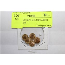 COLLECTION OF 5 U.S. MINIATURE GOLD COINS