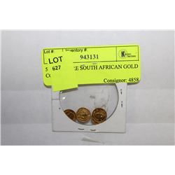 5 MINIATURE SOUTH AFRICAN GOLD COINS