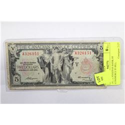 1935 CANADIAN BANK OF COMMERCE $5 BILL