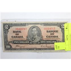 1937 CANADIAN $2 BILL