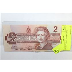 1986 CANADIAN $2 ROBIN BILL