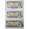 Image 1 : 1973 CANADIAN 1 DOLLAR BANKNOTES X3