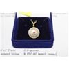 Image 1 : 14k YELLOW GOLD PENDANT  1 ROUND MABE PEARL WITH R