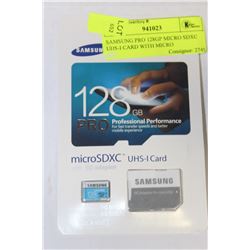 SAMSUNG PRO 128GP MICRO SDXC UHS-I CARD WITH MICRO