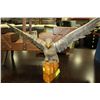 Image 1 : LARGE WOOD CARVED EAGLE ORNAMENT