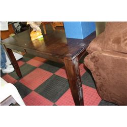 RUSTIC WOOD KITCHEN TABLE WITH BUTTERFLY LEAF