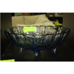 BLUE GLASS FRUIT BOWL