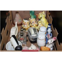 COLLECTION OF UNUSUAL SALT AND PEPPER SHAKERS