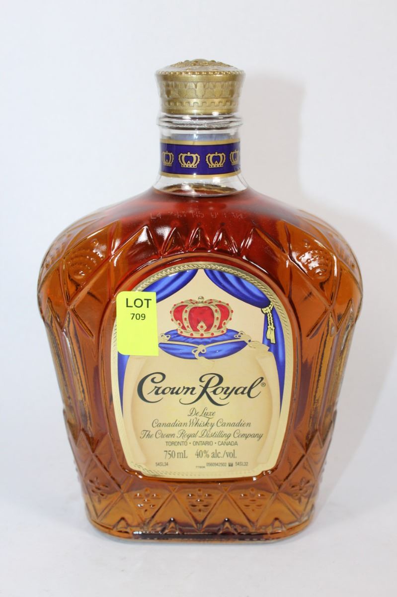 750ML BOTTLE OF CROWN ROYAL DELUXE WHISKY 40