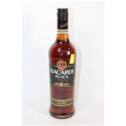 750ML BOTTLE OF BACARDI BLACK PREMIUM RUM 20%
