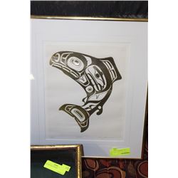 FRAMED SALMON PRINT BY DON WEVMANS LIMITED EDITION