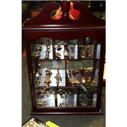 WALL HANGING DISPLAY CASE WITH MINIATURES