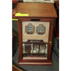 ESTATE WOOD MINI CABINET SOLD WITH SAILBOAT