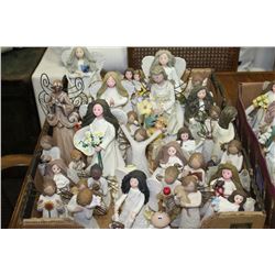 SMALL FLAT OF ANGEL FIGURINES ON CHOICE