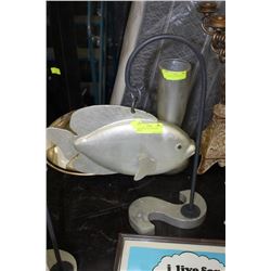 DECORATIVE FISH SILVER LEAF FINISH