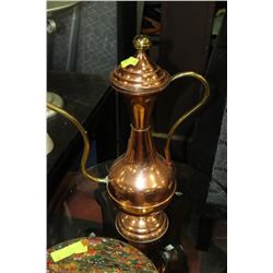 LARGE ORNAMENTAL COPPER COFFEE POT