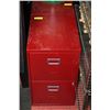 Image 1 : TWO RED TWO-DRAWER FILING CABINETS
