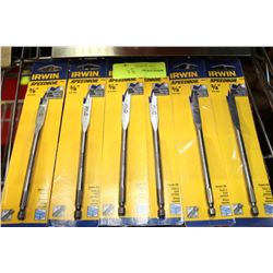 PACK OF SIX 3/8" IRWIN DRILL BITS