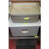 Image 1 : 3 PLASTIC TOTES WITH LIDS