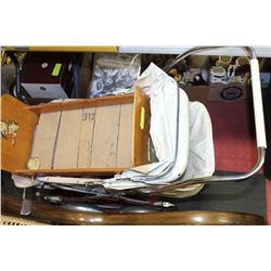 VINTAGE CARRIAGE WITH DOLL BED