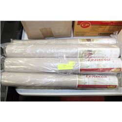 6 ROLLS OF VENECIA VINYL WARM BEIGE WALL PAPER