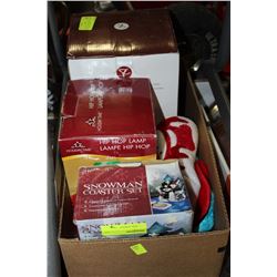 BOX WITH GLASS CANDLE HOLDER & CANDLE, HIP HOP