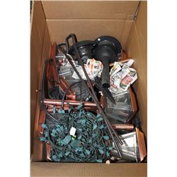 LARGE BOX OF ASSORTED LAWN LANTERNS
