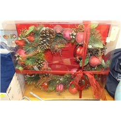 LARGE CHRISTMAS WREATH - CONES & APPLES