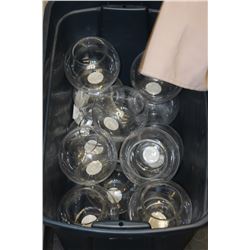 13 GLASS BOWLS + TOTE