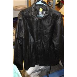 NEW PELLE CUIR MEN'S BLACK LEATHER JACKET
