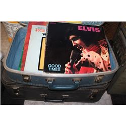 2 OLD SUITCASES OF VINYL RECORDS (ELVIS & MORE)